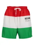 Moschino Pre-Owned Italian-flag drawstring-waistband swim shorts - Multicolor