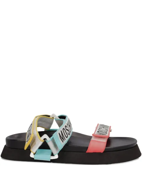 Moschino Pre-Owned Fluo touch-strap platform sandals