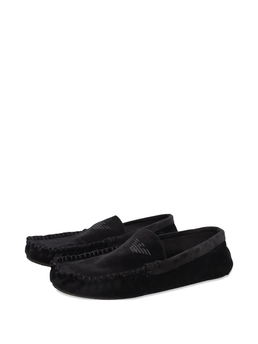 Emporio Armani embroidered-logo loafers | Image 2
