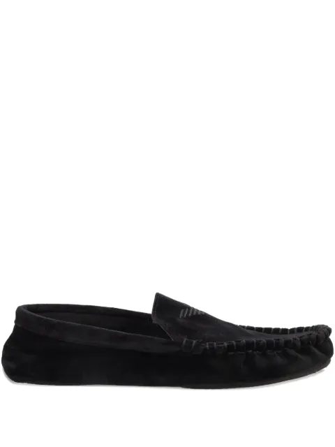 Emporio Armani embroidered-logo loafers