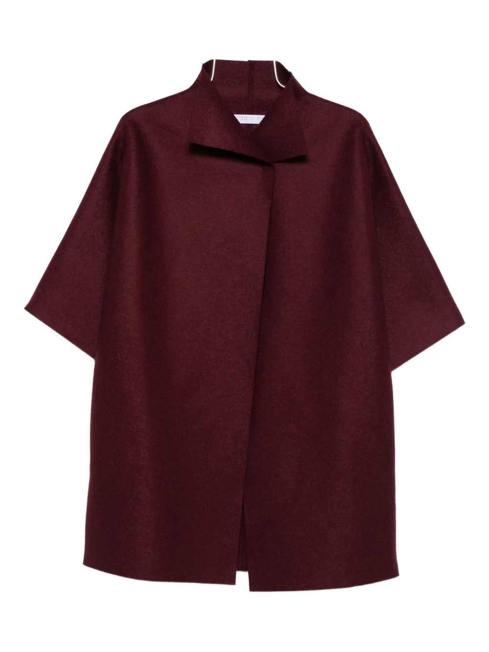 Harris Wharf London Short-sleeve Collared Coat In Red