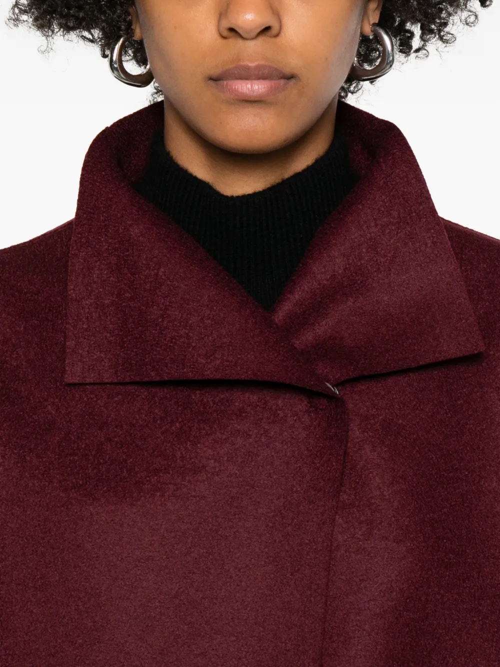 Harris Wharf London Short-sleeve Collared Coat In Red