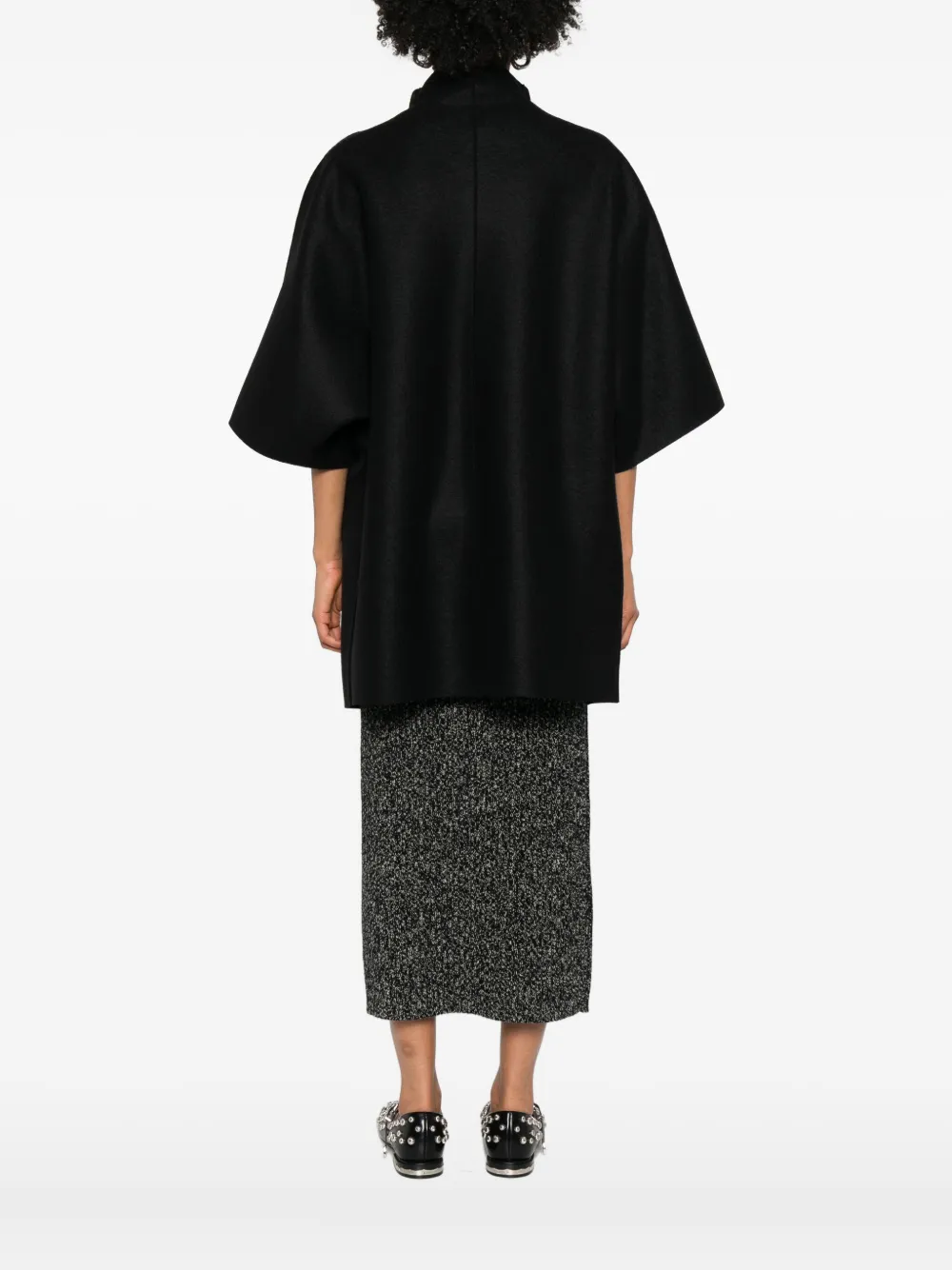 Harris Wharf London Jas met korte mouwen en kraag Zwart