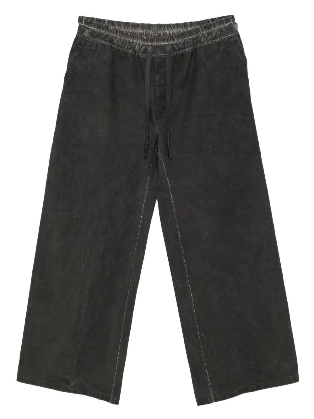69 BY ISAAC SELLAM garment-dyed trousers | Grey | Image 1