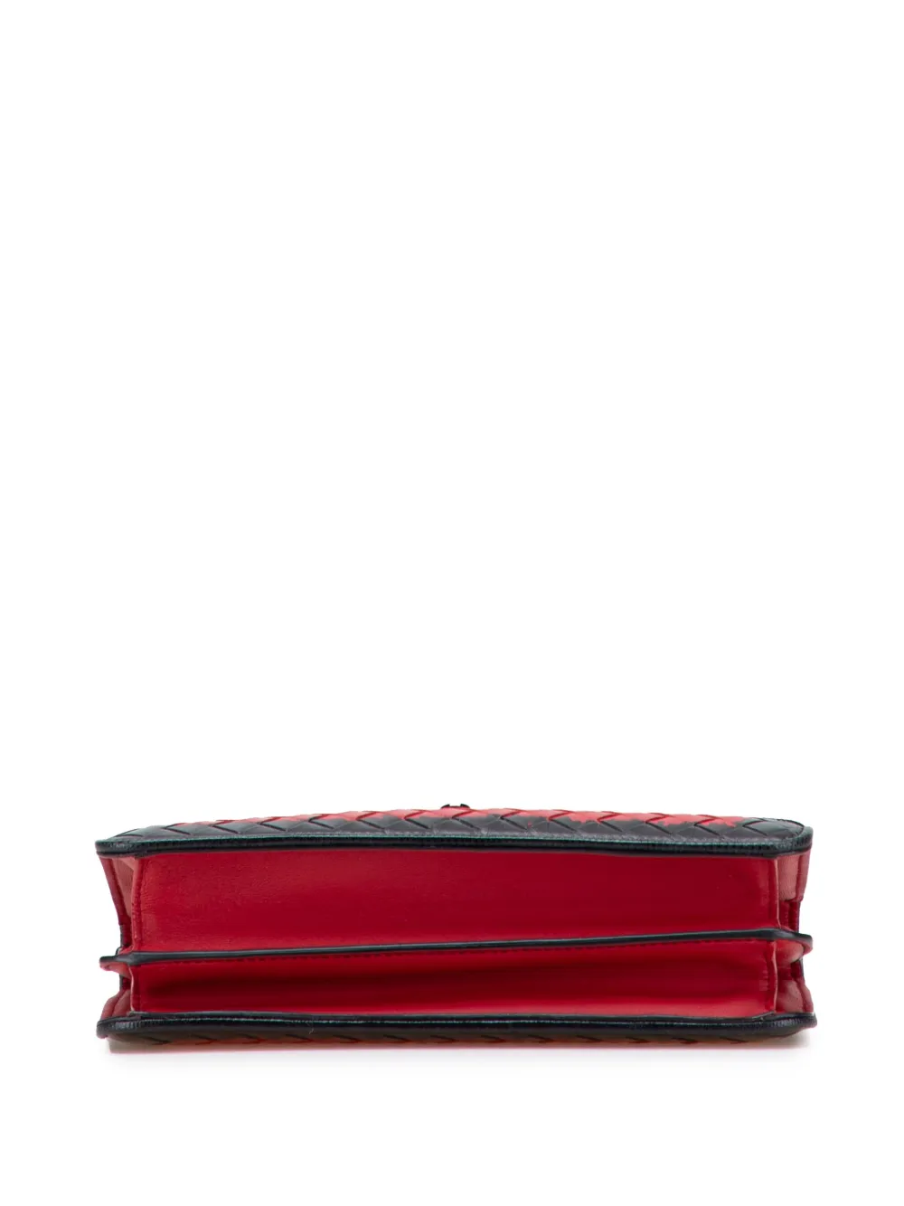 Pre-owned Bottega Veneta 2012-2025 Nappa Intrecciato Glass Shoulder Bag In Black