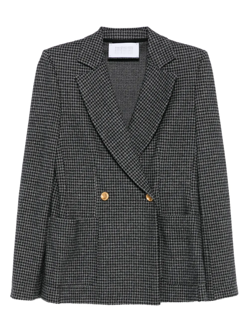 Harris Wharf London houndstooth double-breasted blazer | Grey | Image 1