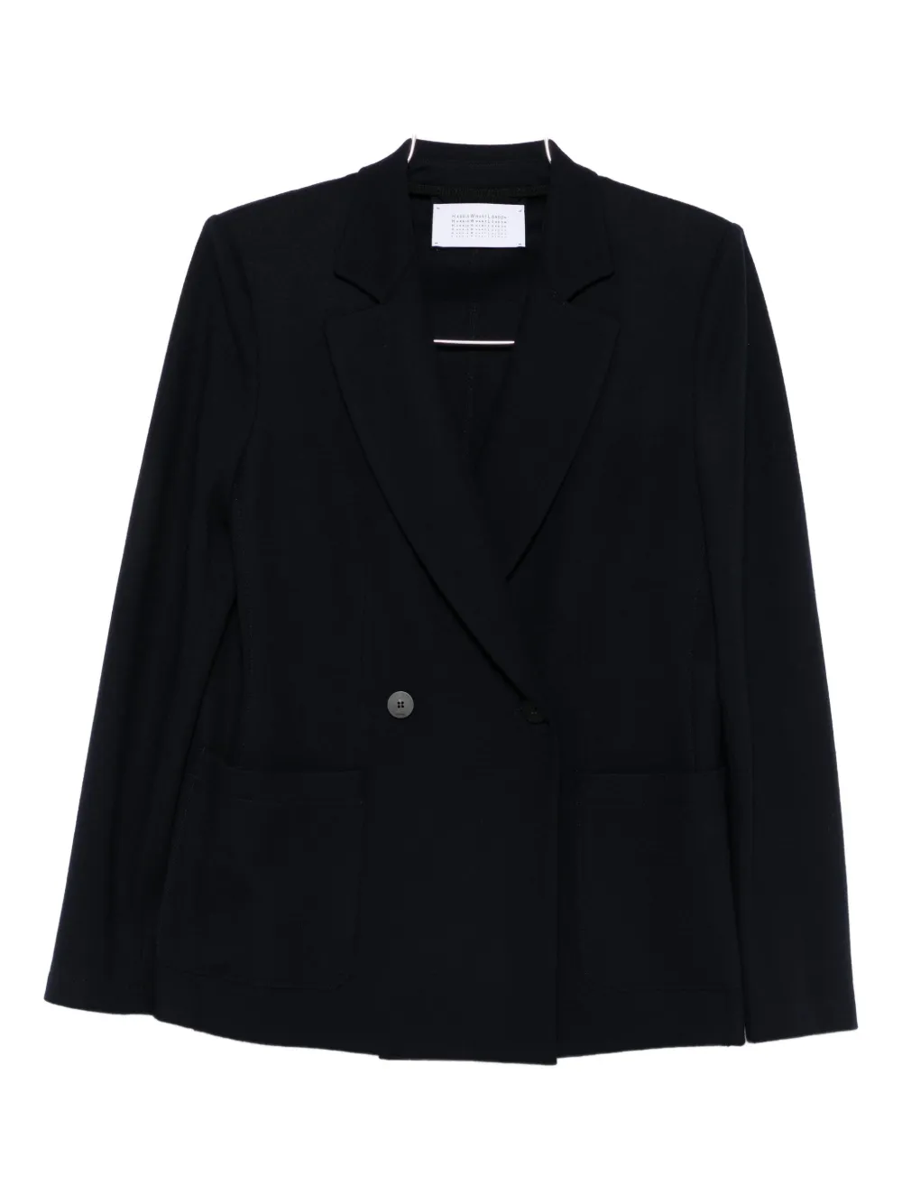 Harris Wharf London Double-breasted Blazer In Blue