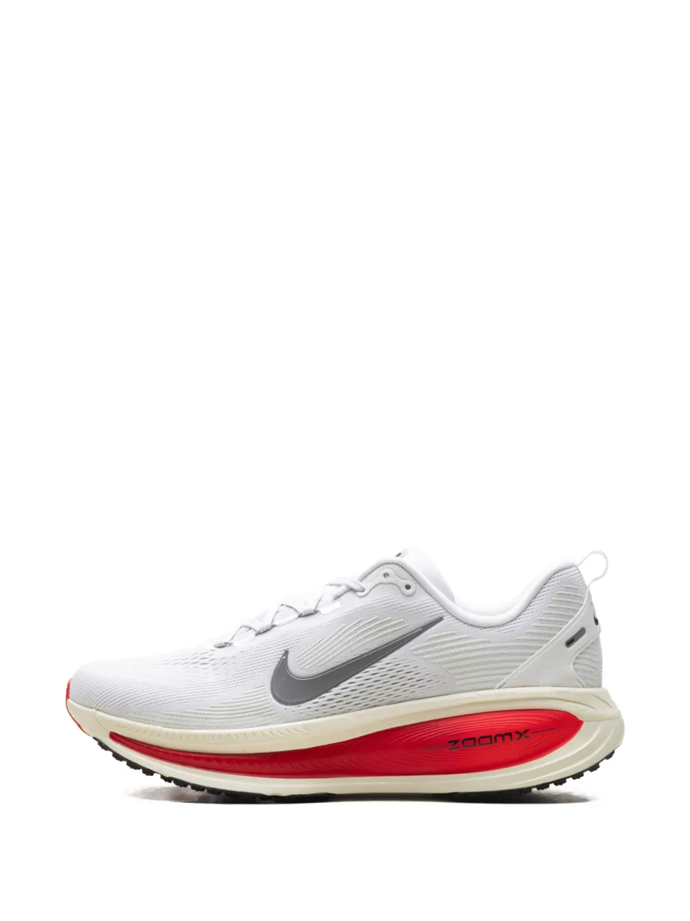 Nike Vomero 18 "Platinum Tint Siren Red Light Smoke Grey Metallic Pewter" sneakers