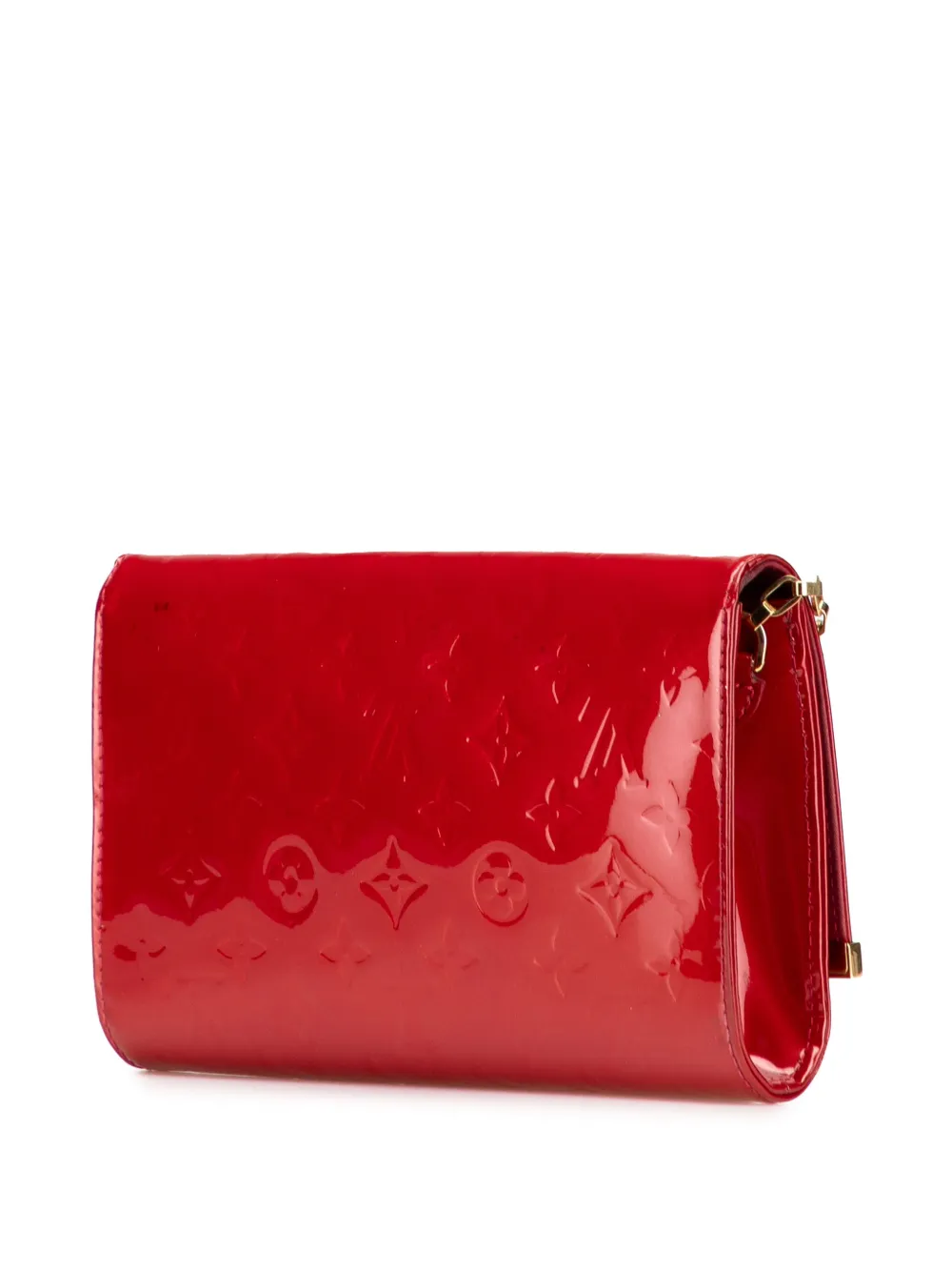 Pre-owned Louis Vuitton 2014 Monogram Vernis Ana Satchel In Red