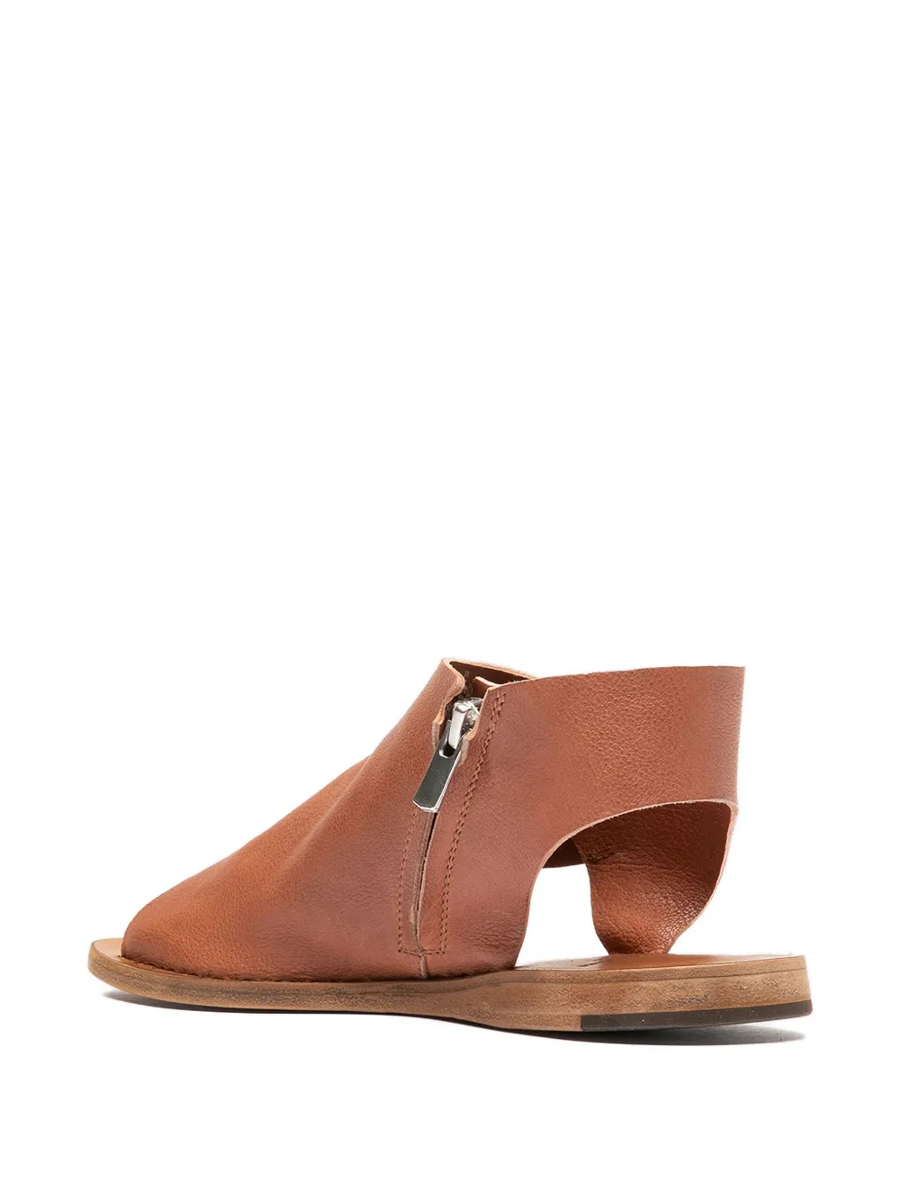 Officine Creative Leren sandalen met ritssluiting Bruin