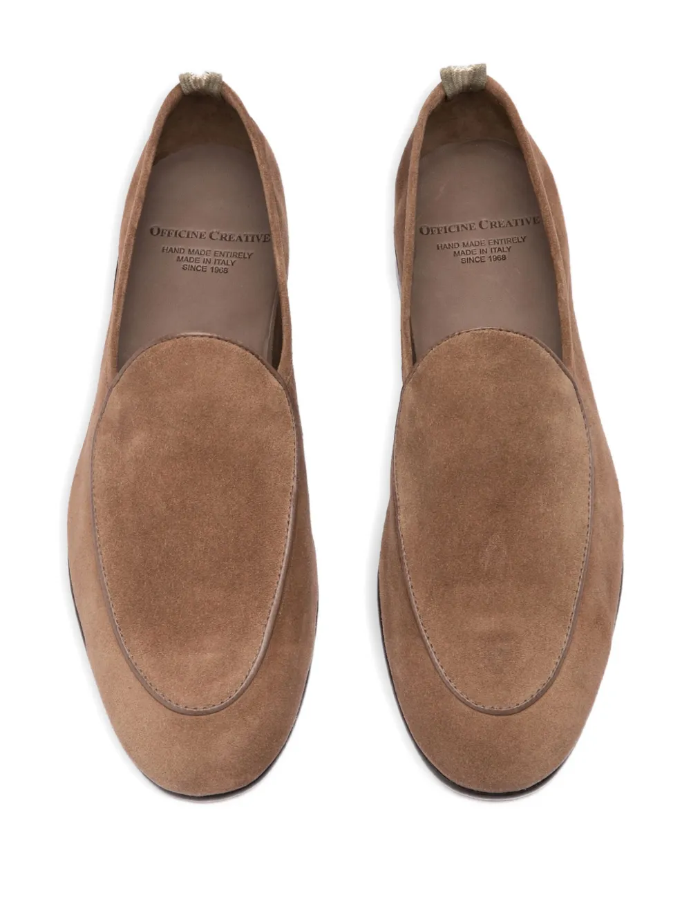 Officine Creative Suede Loafers In Neutral