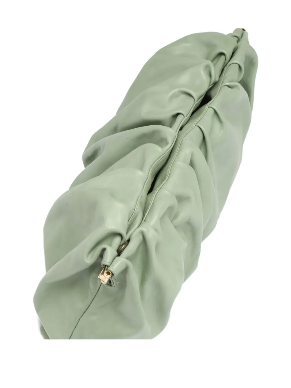 Officine Creative Bolina Pleated Leather Shoulder Bag In Green