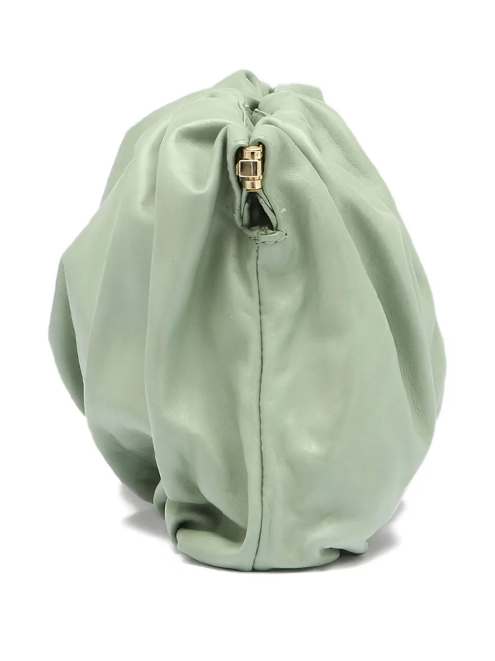 Officine Creative Bolina Pleated Leather Shoulder Bag In Green