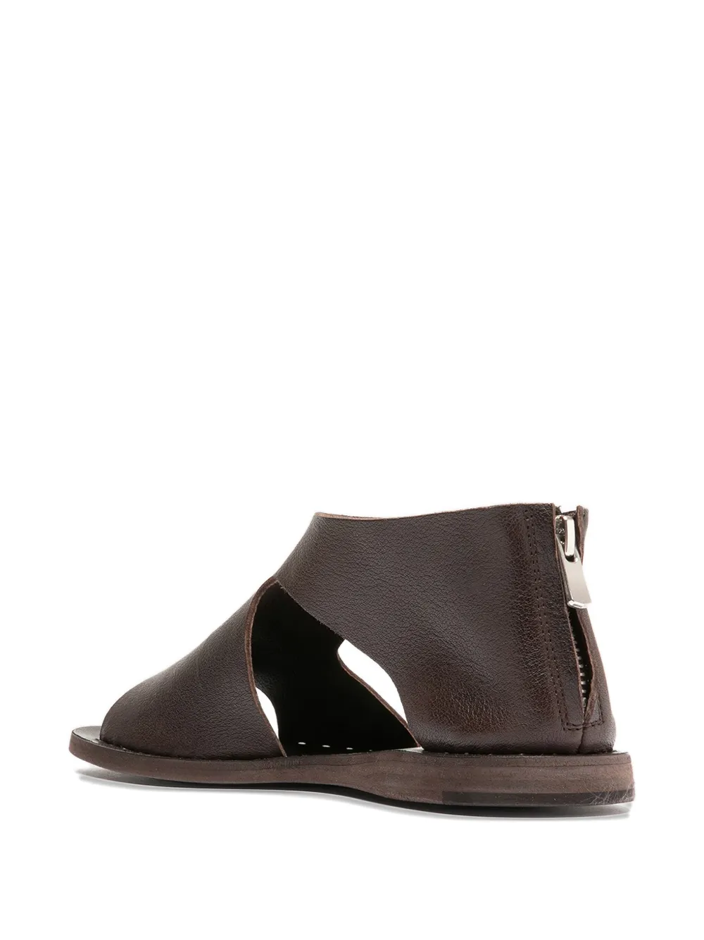 Officine Creative Leren sandalen met ritssluiting Bruin