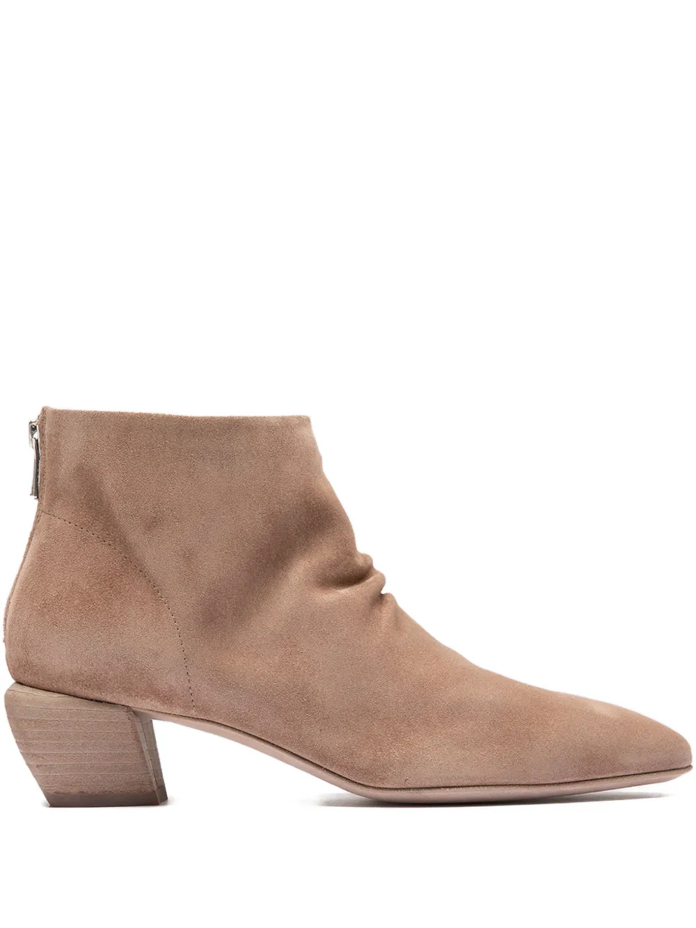 Officine Creative Sally Suede Leather Zip Boots In Brown