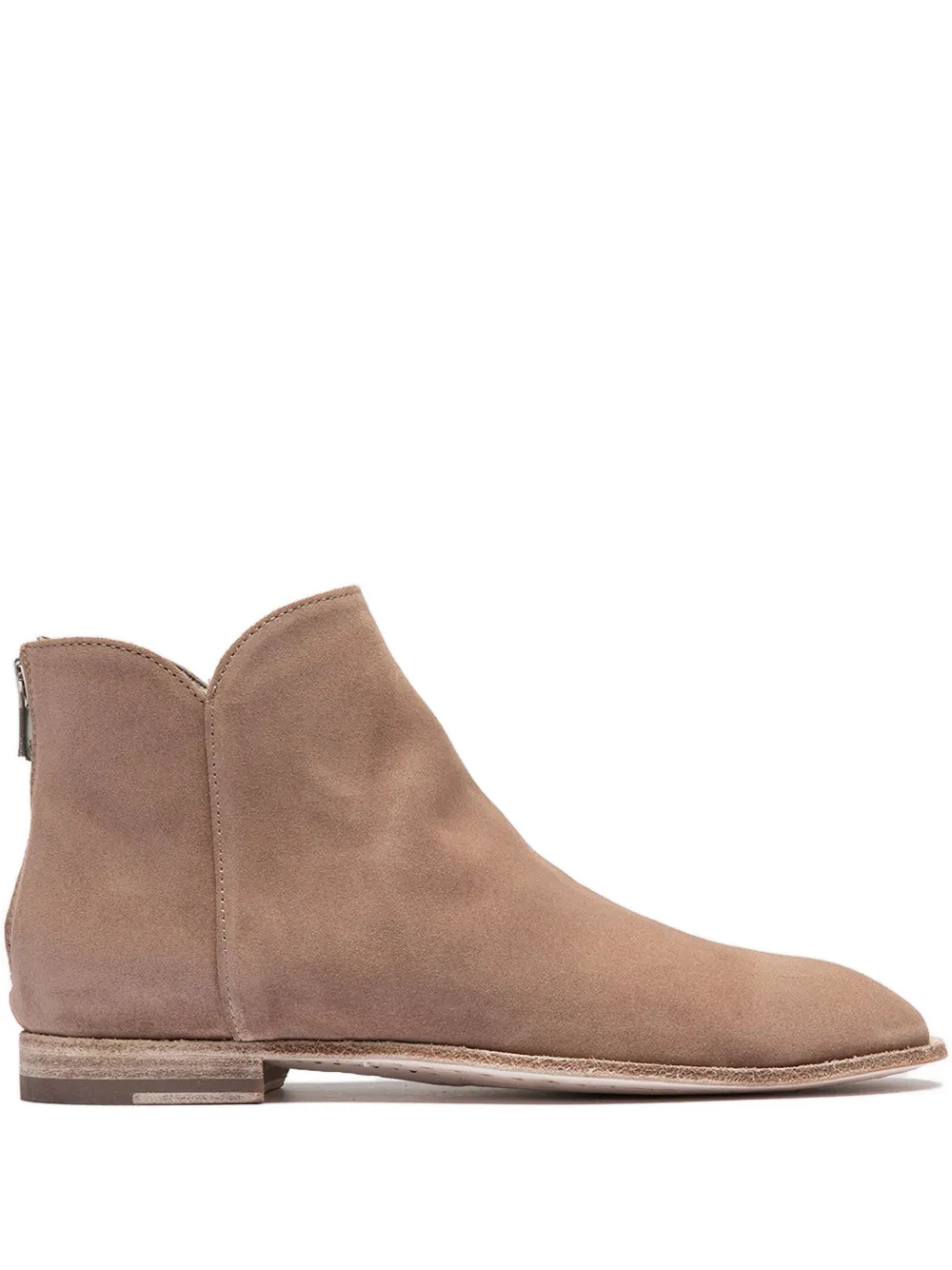 Officine Creative Solitude Zip-detail Suede Boots In Brown