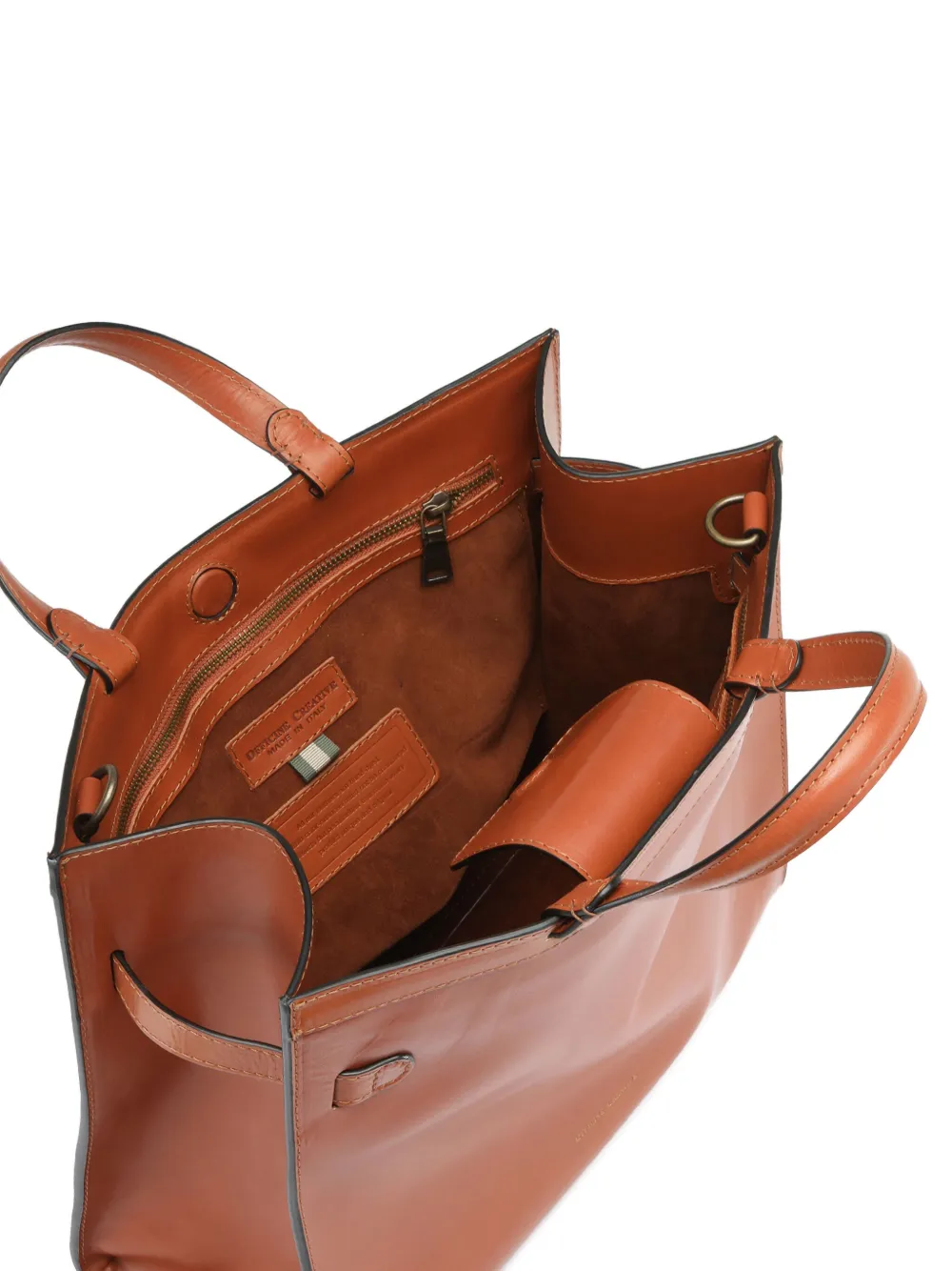 Officine Creative Leather Belt-buckle Shoulder Bag In Orange
