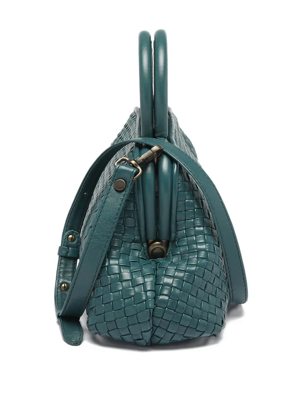 Officine Creative Helen 21 Woven Tote Bag In Green