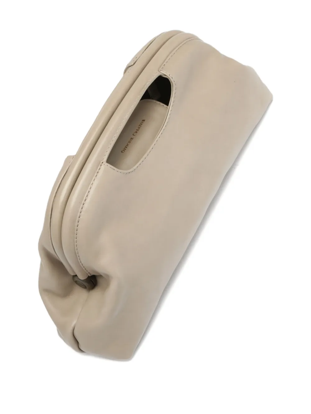 Officine Creative Leather Clutch Bag In Brown