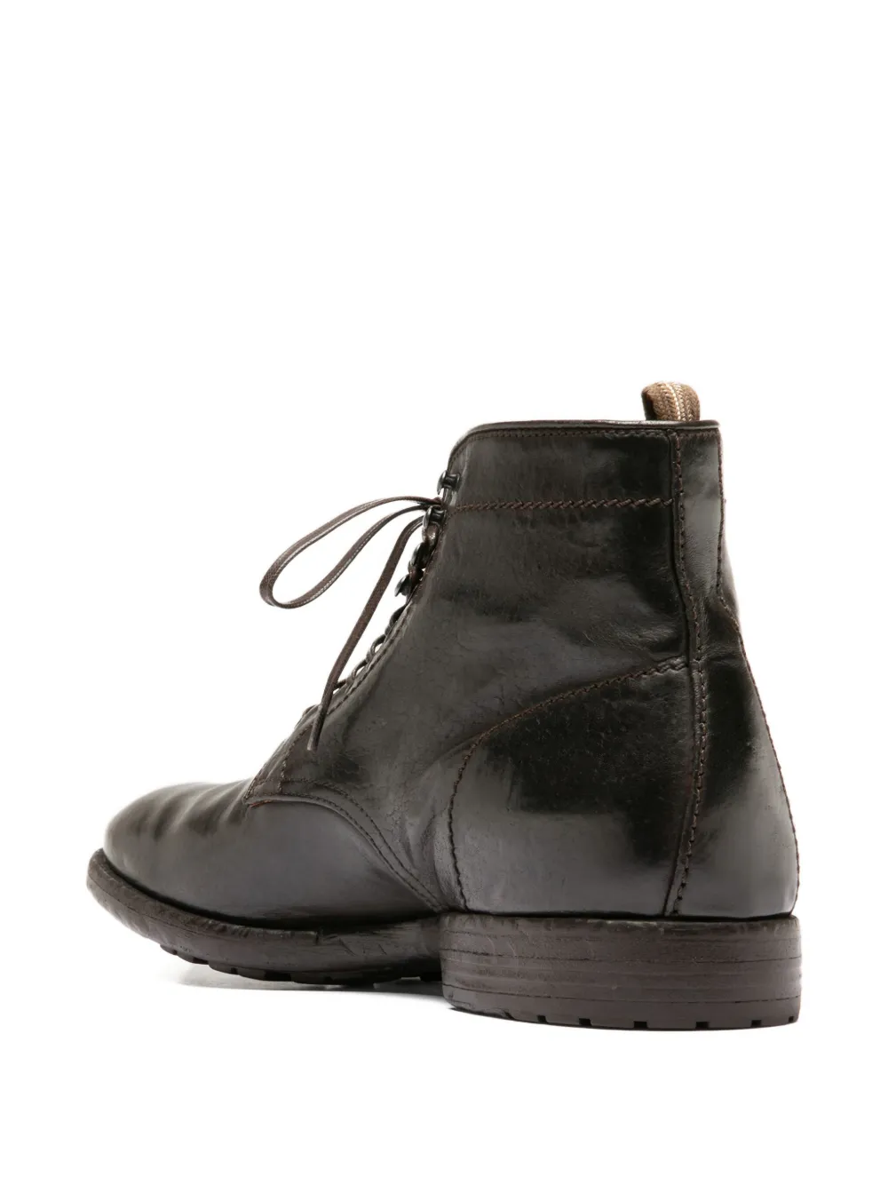 Officine Creative Prince lace-up leather boots Bruin
