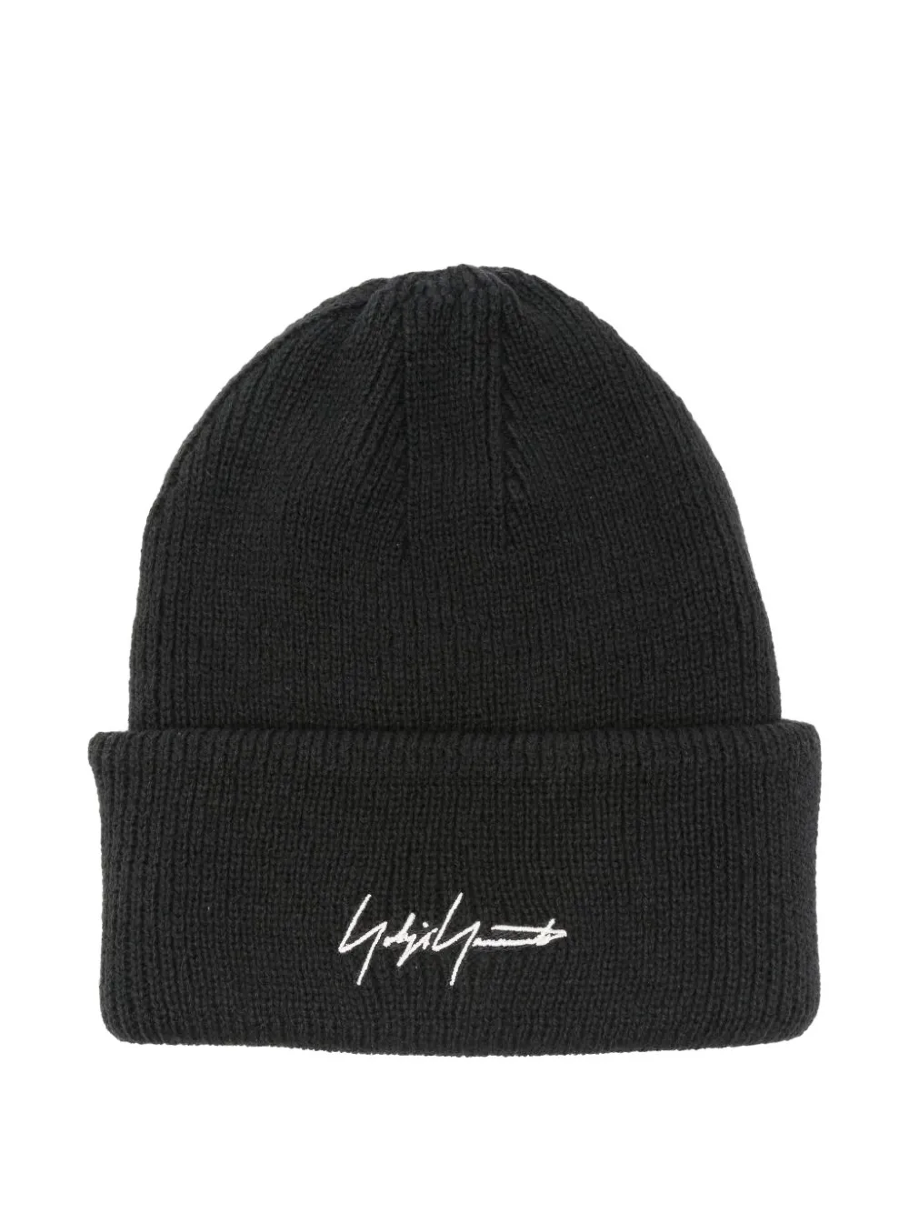 Yohji Yamamoto signature beanie hat - Schwarz