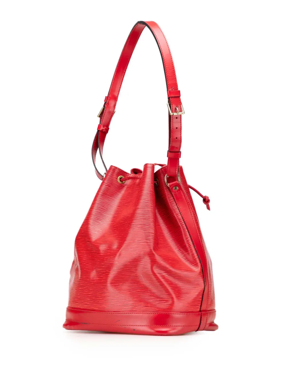 Pre-owned Louis Vuitton 1995 Epi Noe Gm Bucket Bag In Red