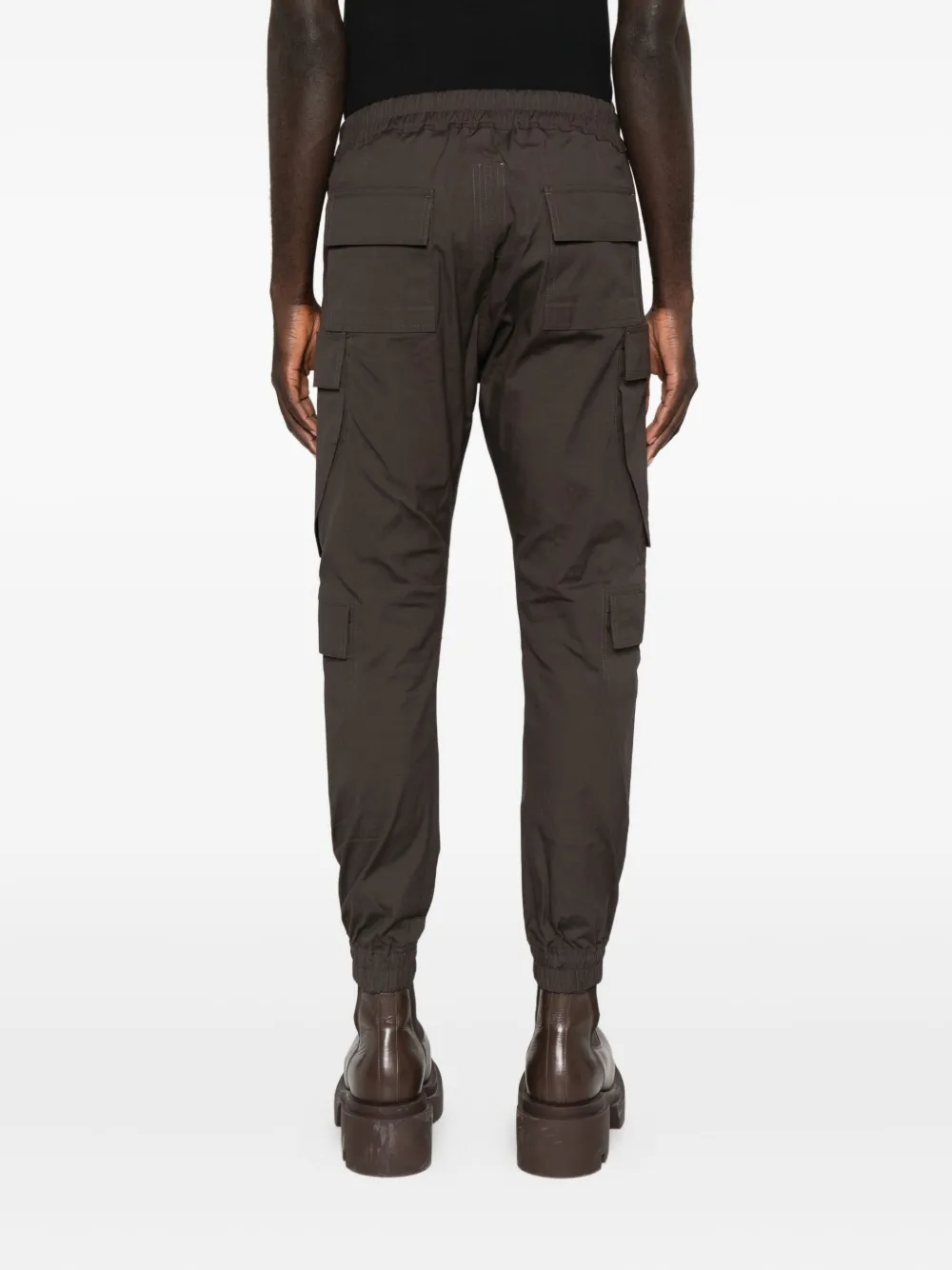 Rick Owens Drawstring Cargo Trousers In Brown