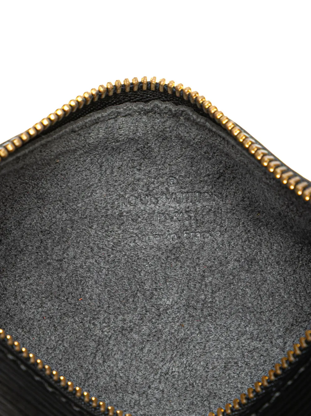 Pre-owned Louis Vuitton 1997-2010 Epi Soufflot Pochette Pouch In Black