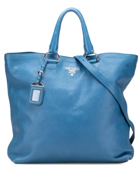 Prada Pre-Owned 2010-2025 Vitello Daino Open Convertible Tote satchel