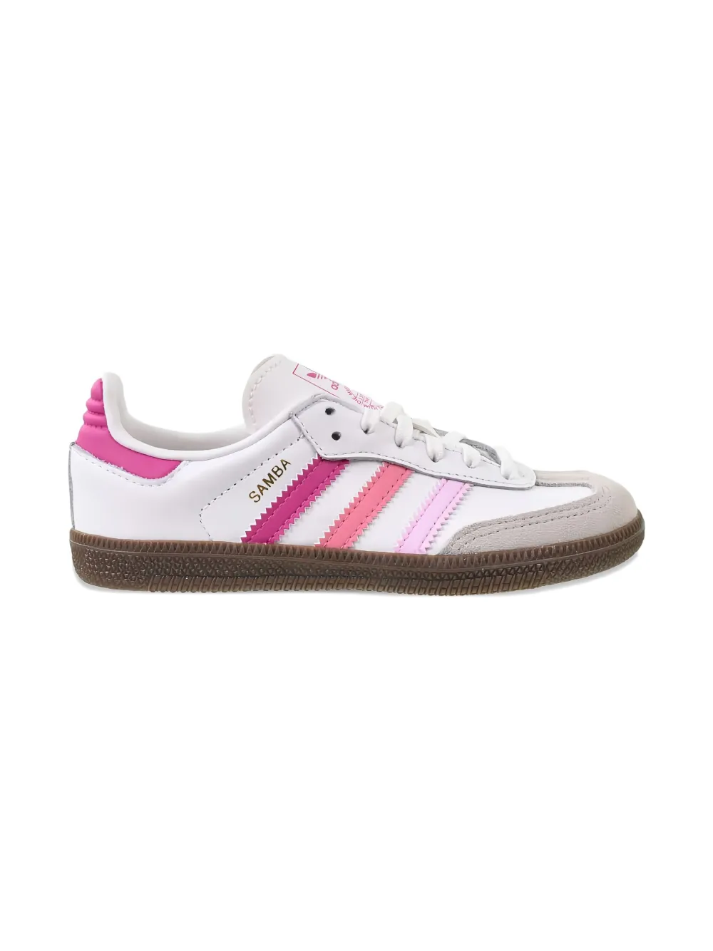 adidas Kids Samba OG "Cloud White Orchid Fusion" sneakers