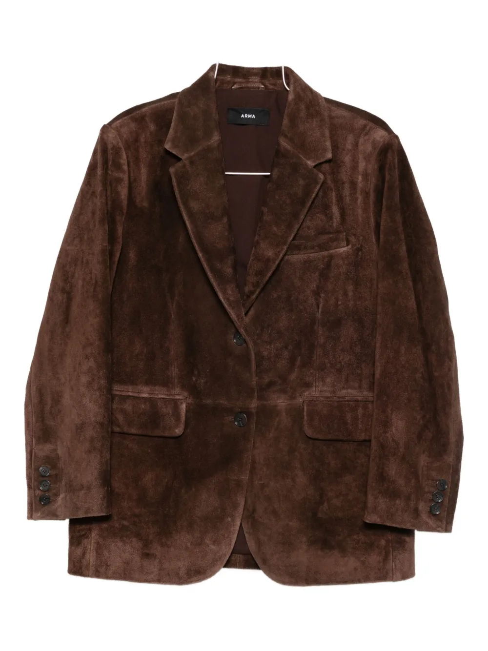 Arma Benny Gritty Suede Jacket In Burgundy