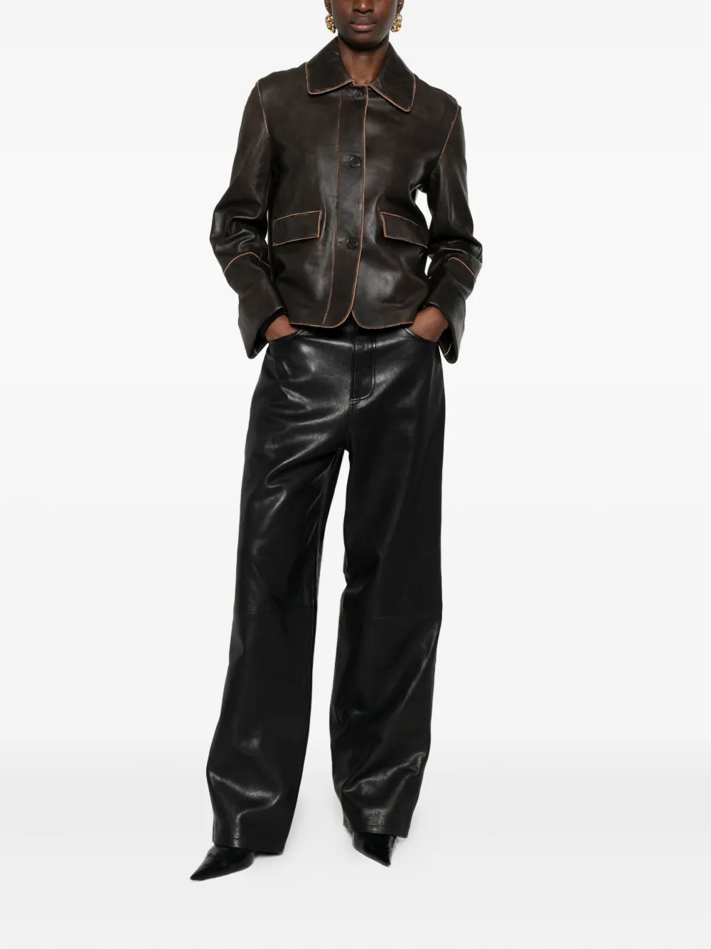 Arma Ella leren jack Bruin