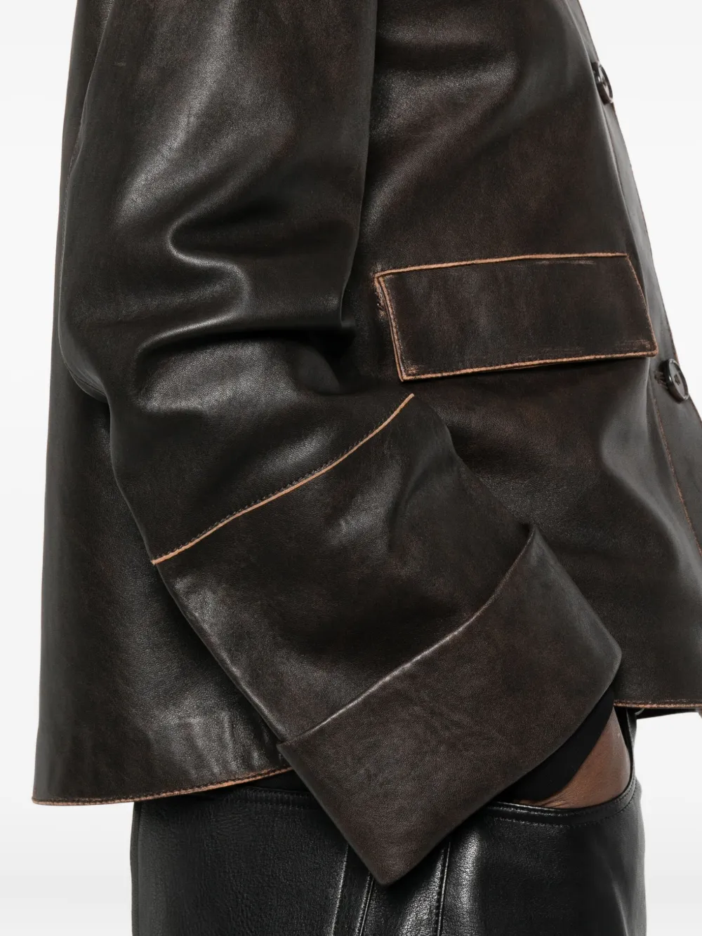 Arma Ella leren jack Bruin