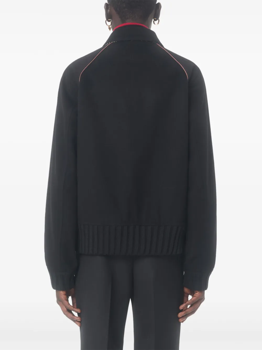 Valentino Garavani Bomberjack met jacquard Zwart