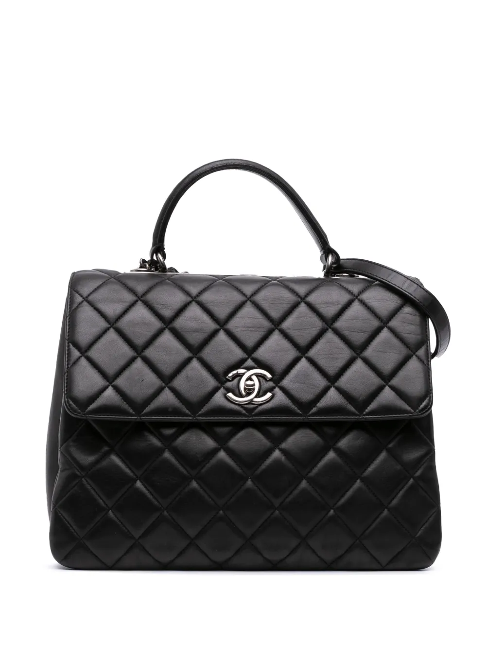 CHANEL Pre-Owned 2015-2016 ラージ ラムスキン トレンディ ココマーク トップハンドル サッチェルバッグ - CHANEL Pre-Owned 2015-2016 ラージ ラムスキン トレンディ ココマーク トップハンドル サッチェルバッグ -