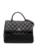 CHANEL Pre-Owned 2015-2016 Large Lambskin Trendy CC Top Handle Bag satchel - Black