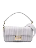 Fendi Pre-Owned 2010-2025 Medium Striped Canvas Baguette satchel - Grey