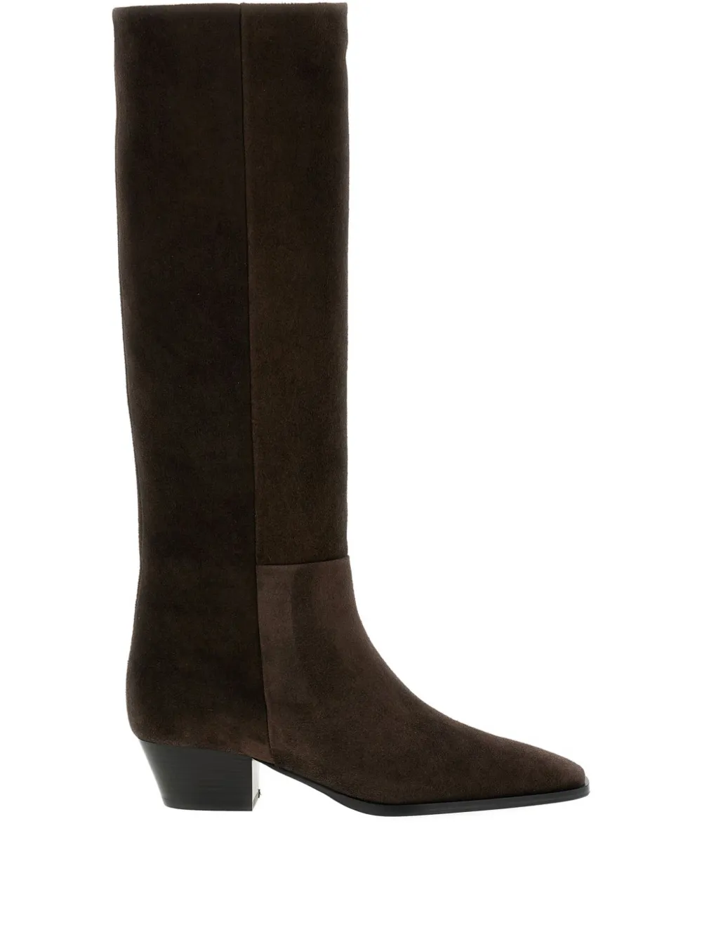 Aeyde 45mm Medea suede leather knee-high boots Brown