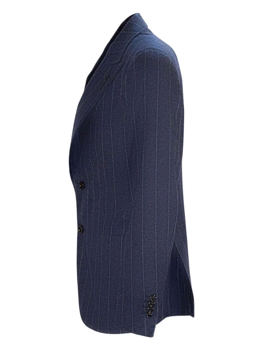 Lardini pinstripe lapel blazer Blauw