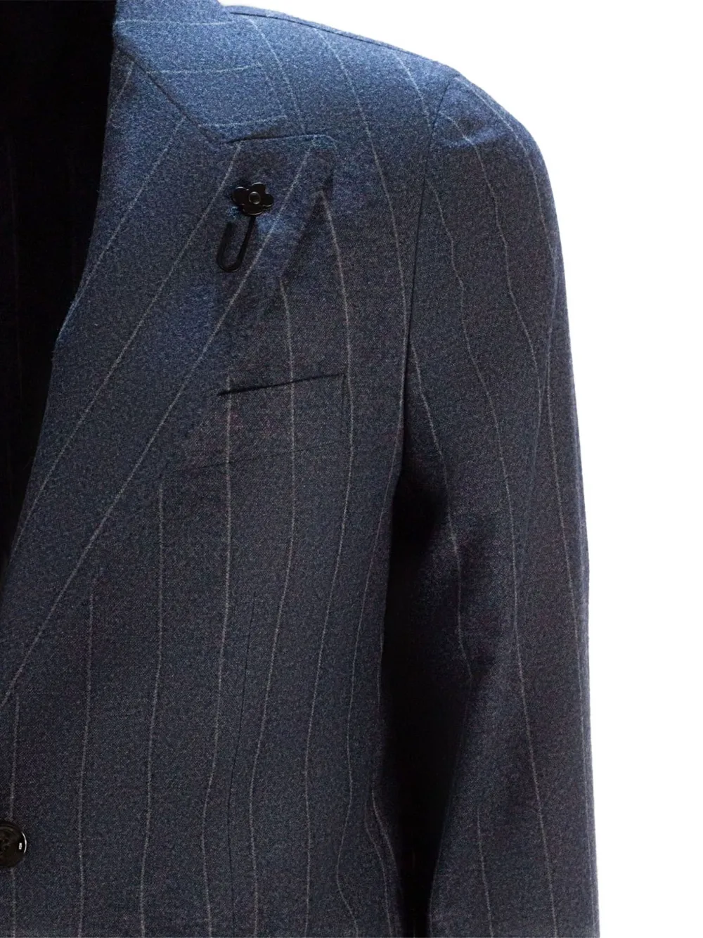 Lardini pinstripe lapel blazer Blauw