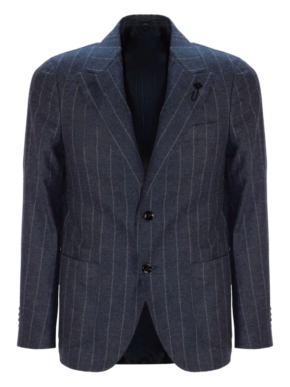 Lardini pinstripe lapel blazer Blauw