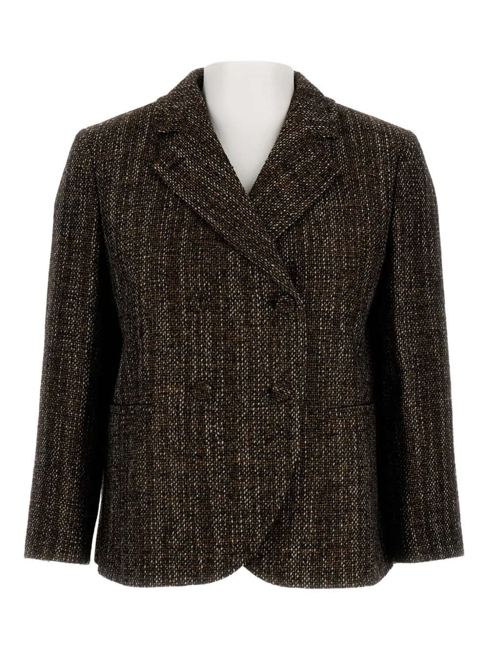 FENDI tweed double-breasted jacket Bruin