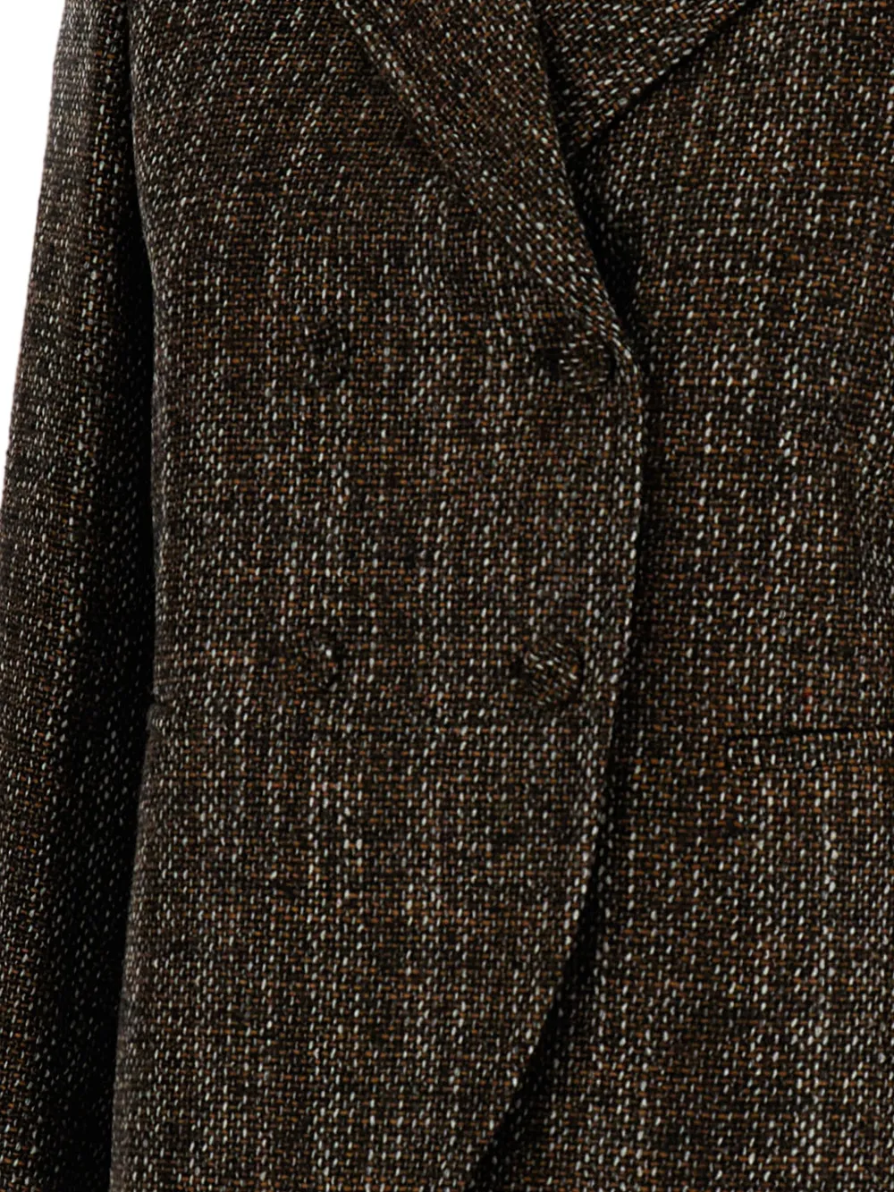  Fendi Tweed Double-breasted Jacket - Brown 