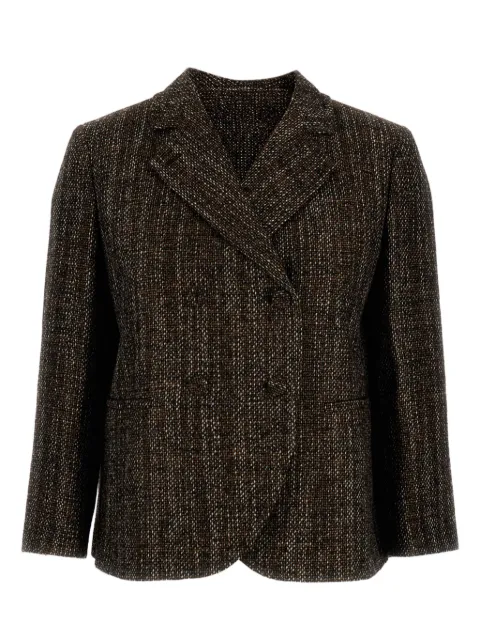FENDI chamarra de tweed con doble botonadura
