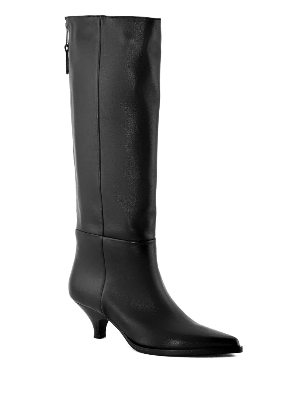 Elena Iachi Pointed-toe Zip-up Boots In Black