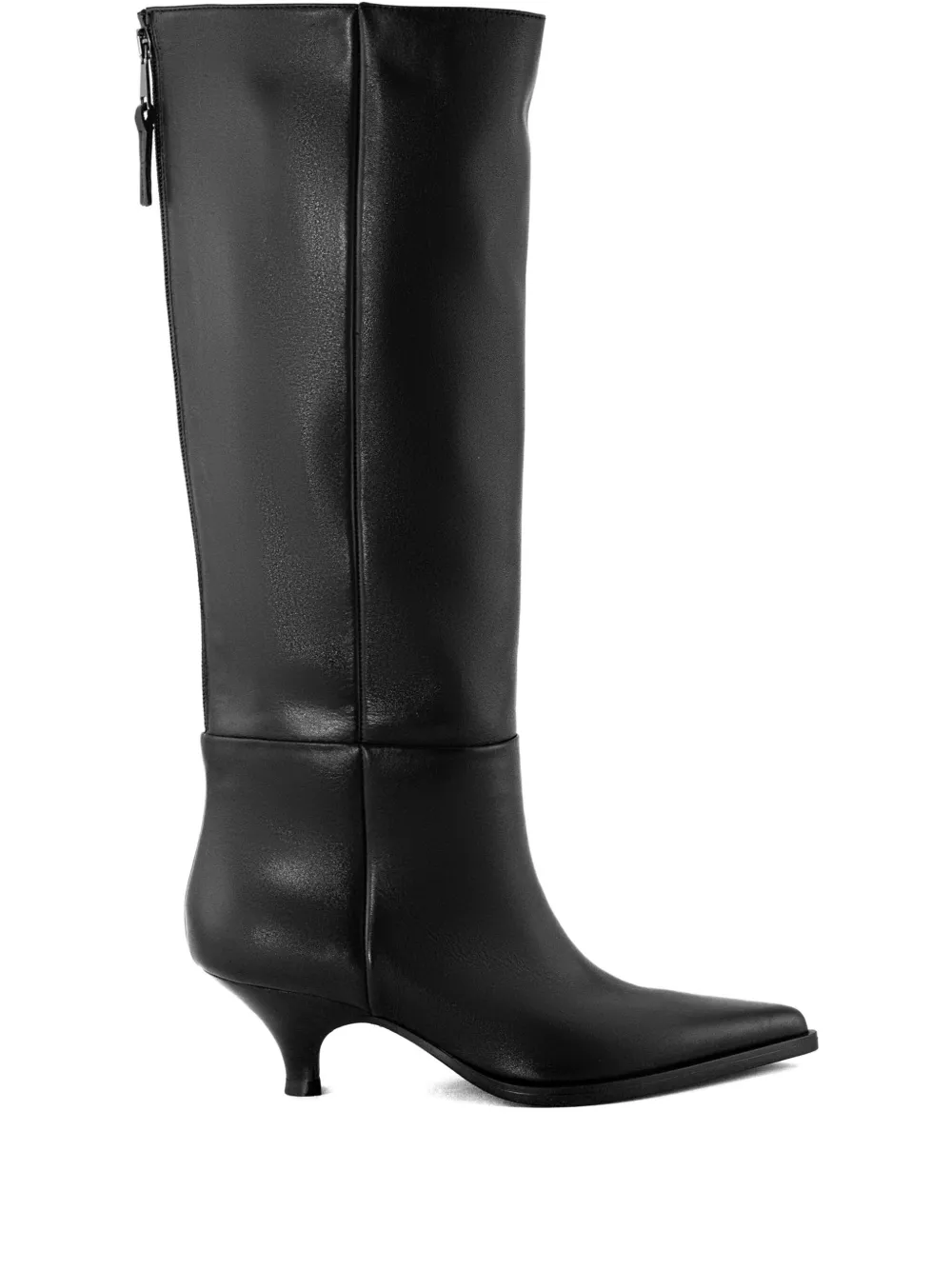 Elena Iachi Pointed-toe Zip-up Boots In Black