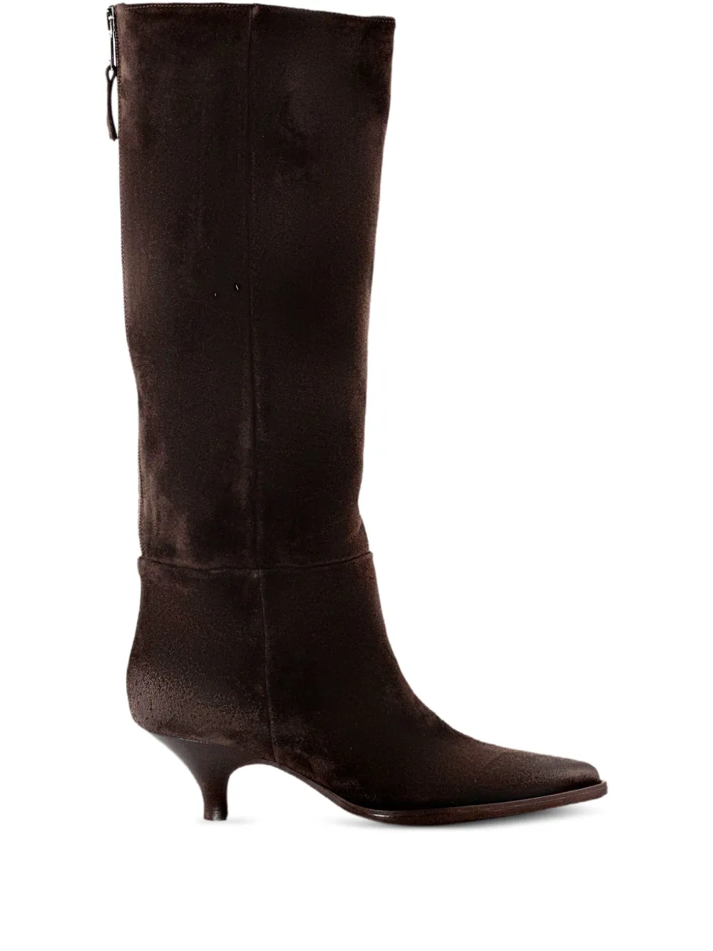 Elena Iachi 45mm pointed-toe zip-up boots Blue