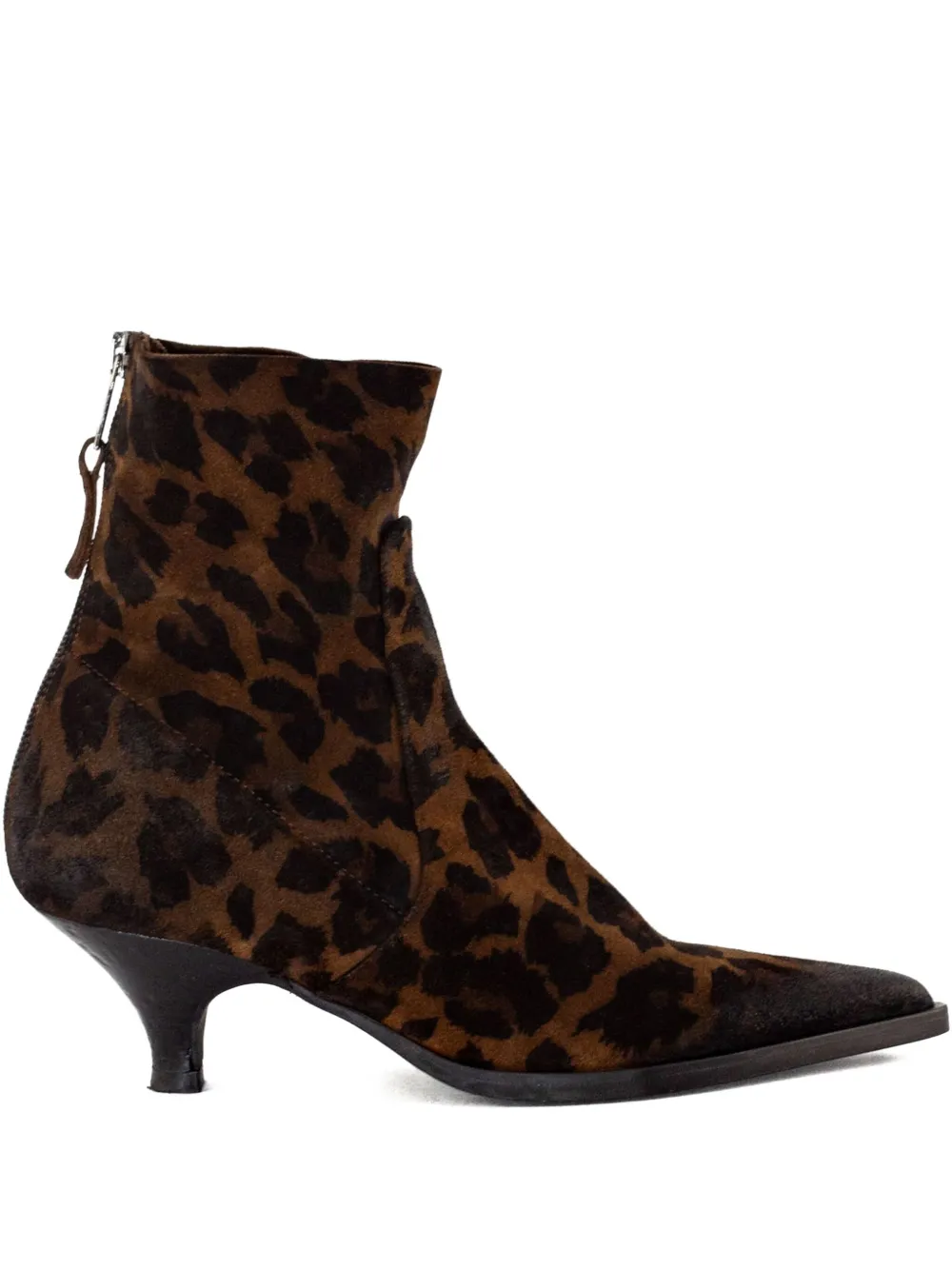 Elena Iachi 50mm Elena Leopard-print Boots In Brown