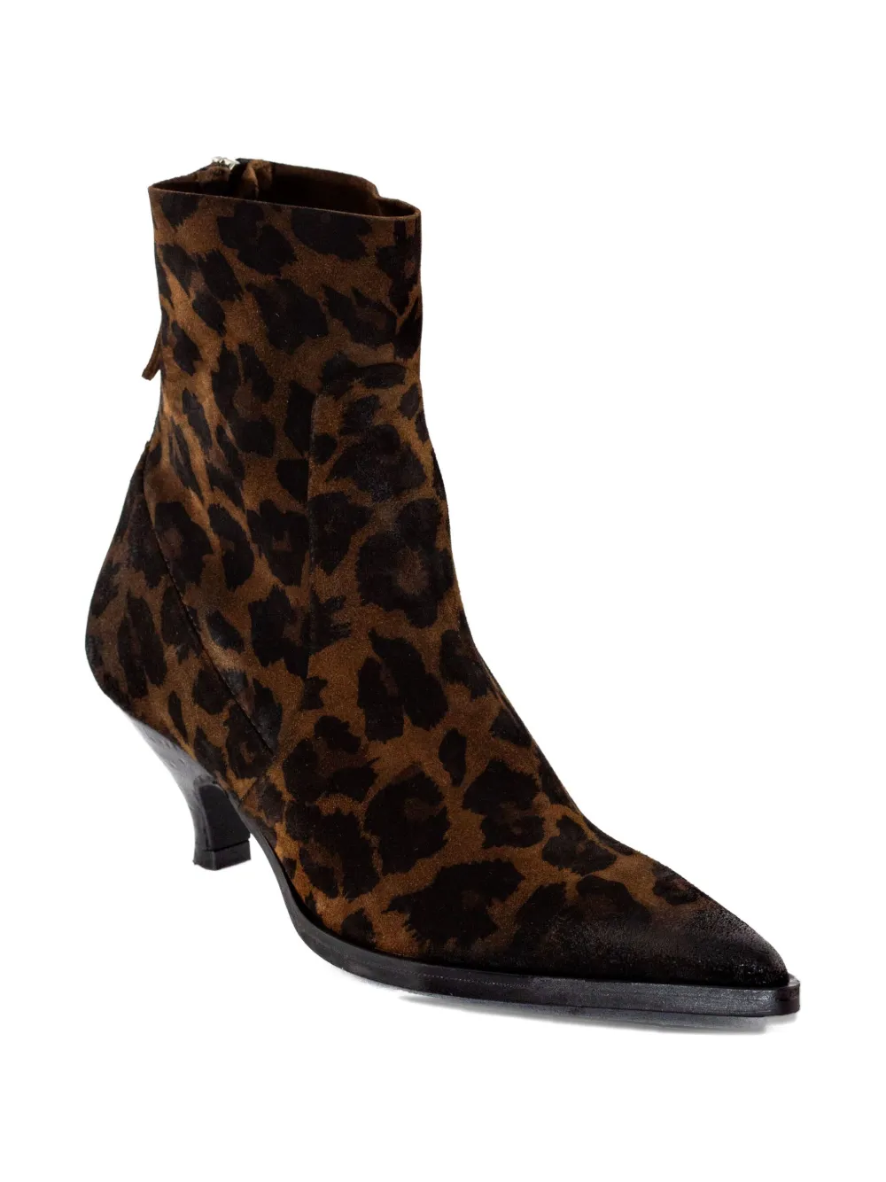 Elena Iachi 50mm Elena Leopard-print Boots In Brown