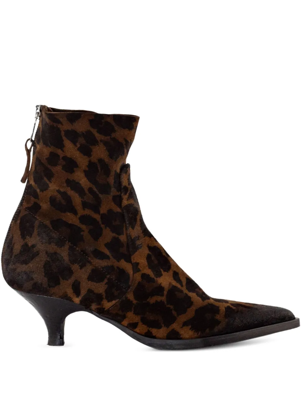 Elena Iachi 50mm Elena leopard-print boots Brown